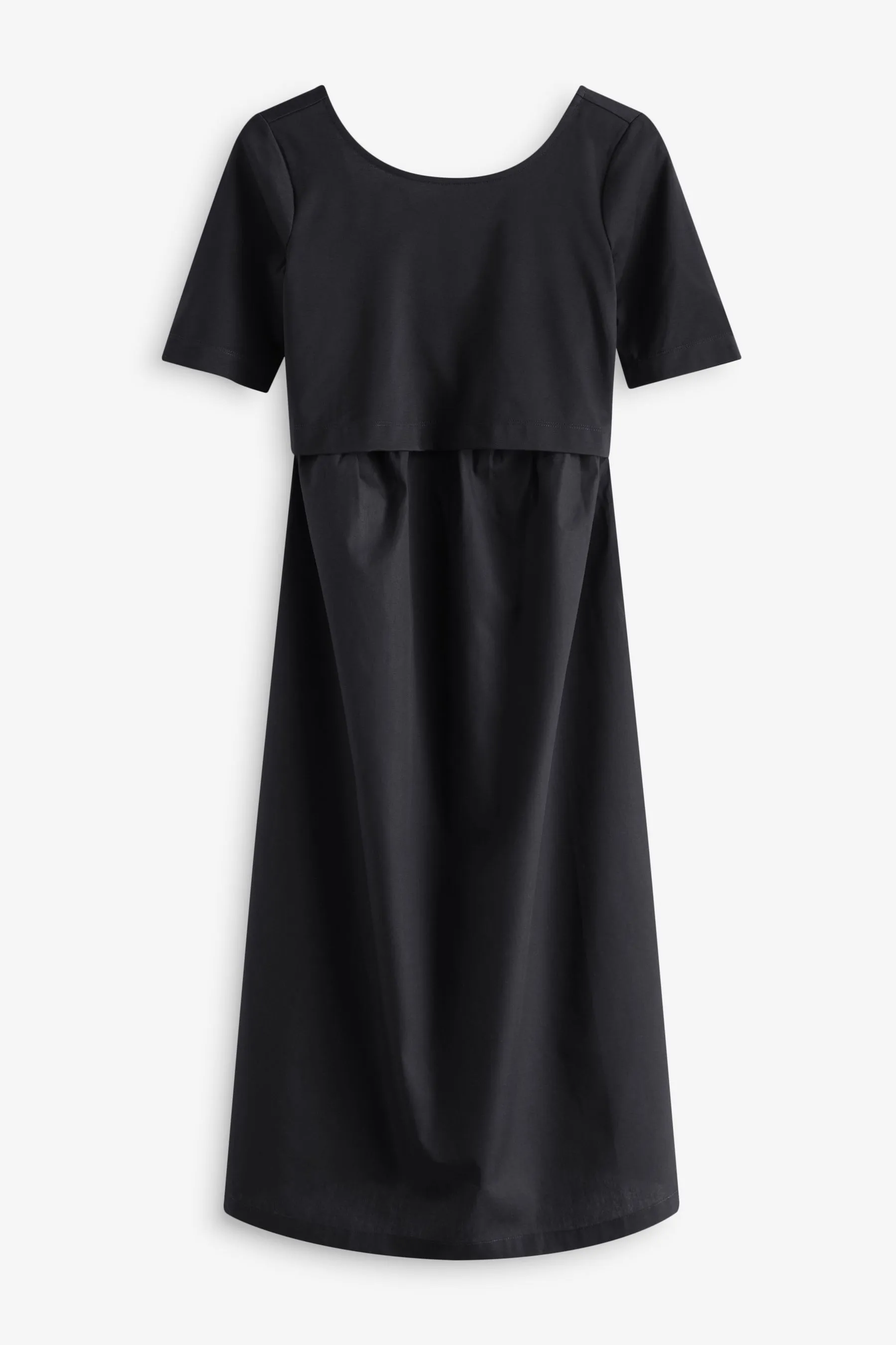 Seraphine - Abito premaman in popeline di cotone con Nero - Top