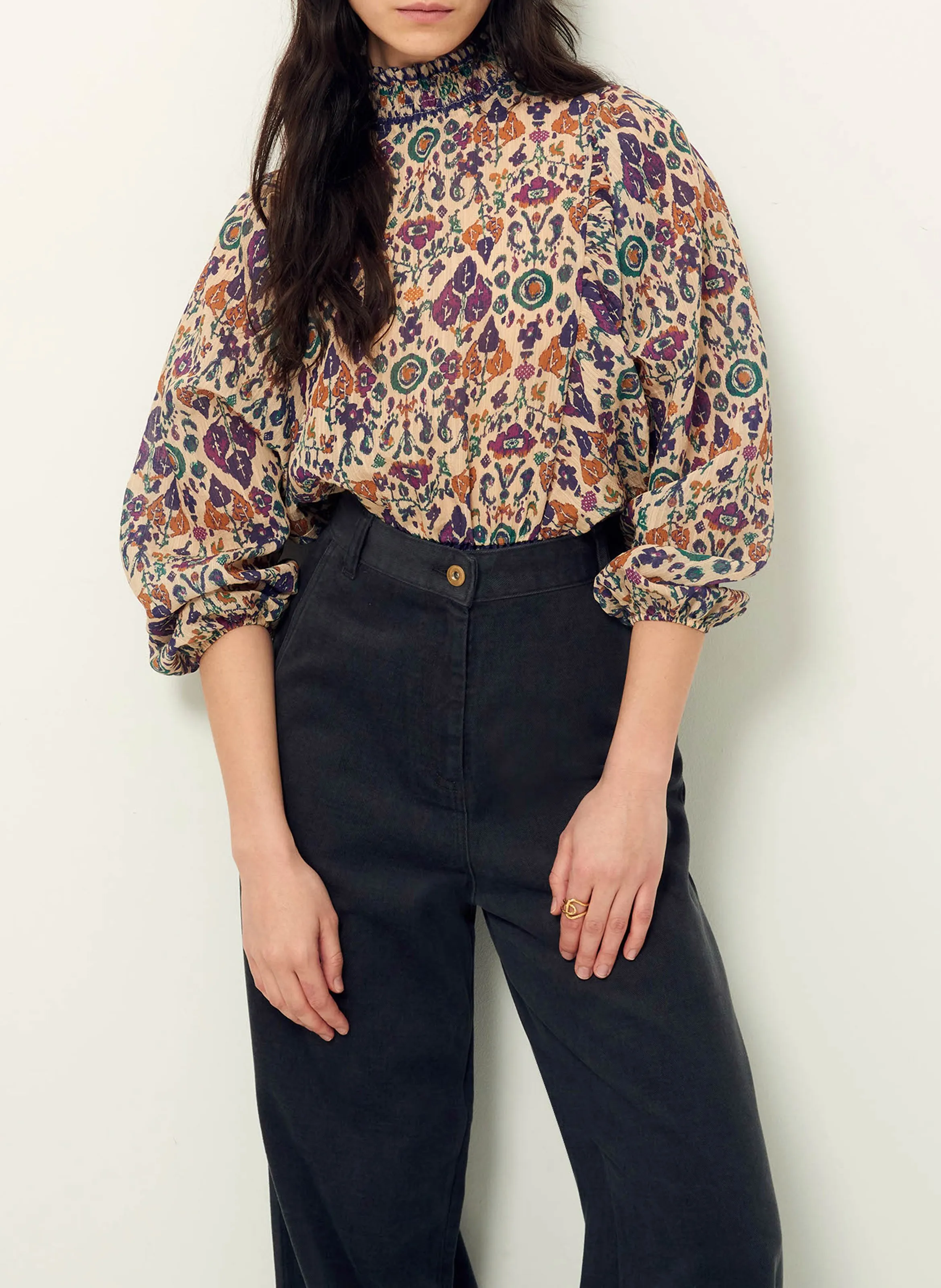  SESSUN   DUCHESS - Blusa con collo alto diritto stampata | Multicolore
