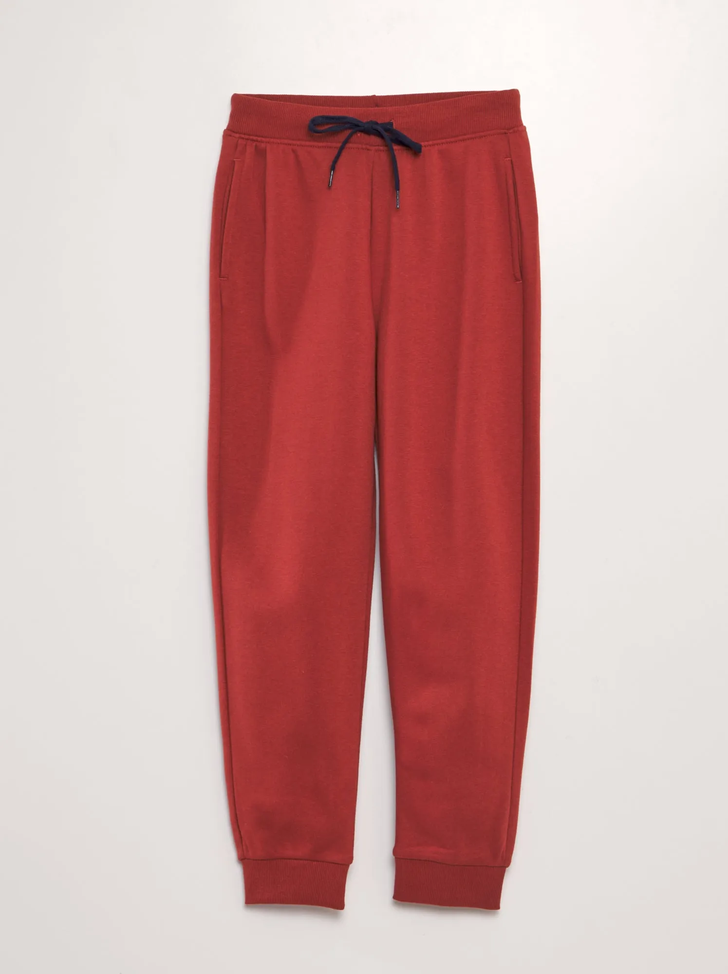 Set di 2 joggers in tessuto felpato - ROSSO