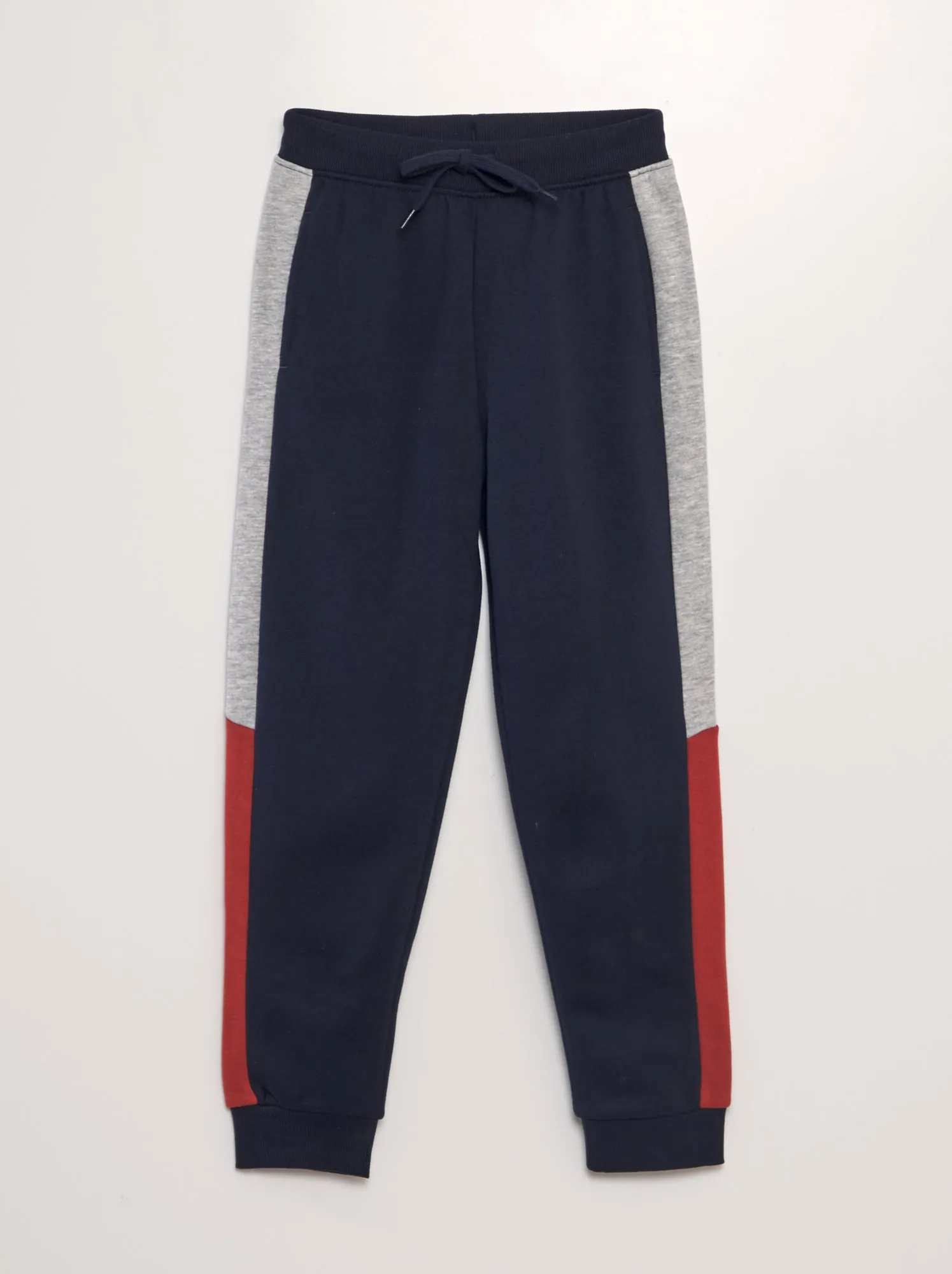 Set di 2 joggers in tessuto felpato - ROSSO