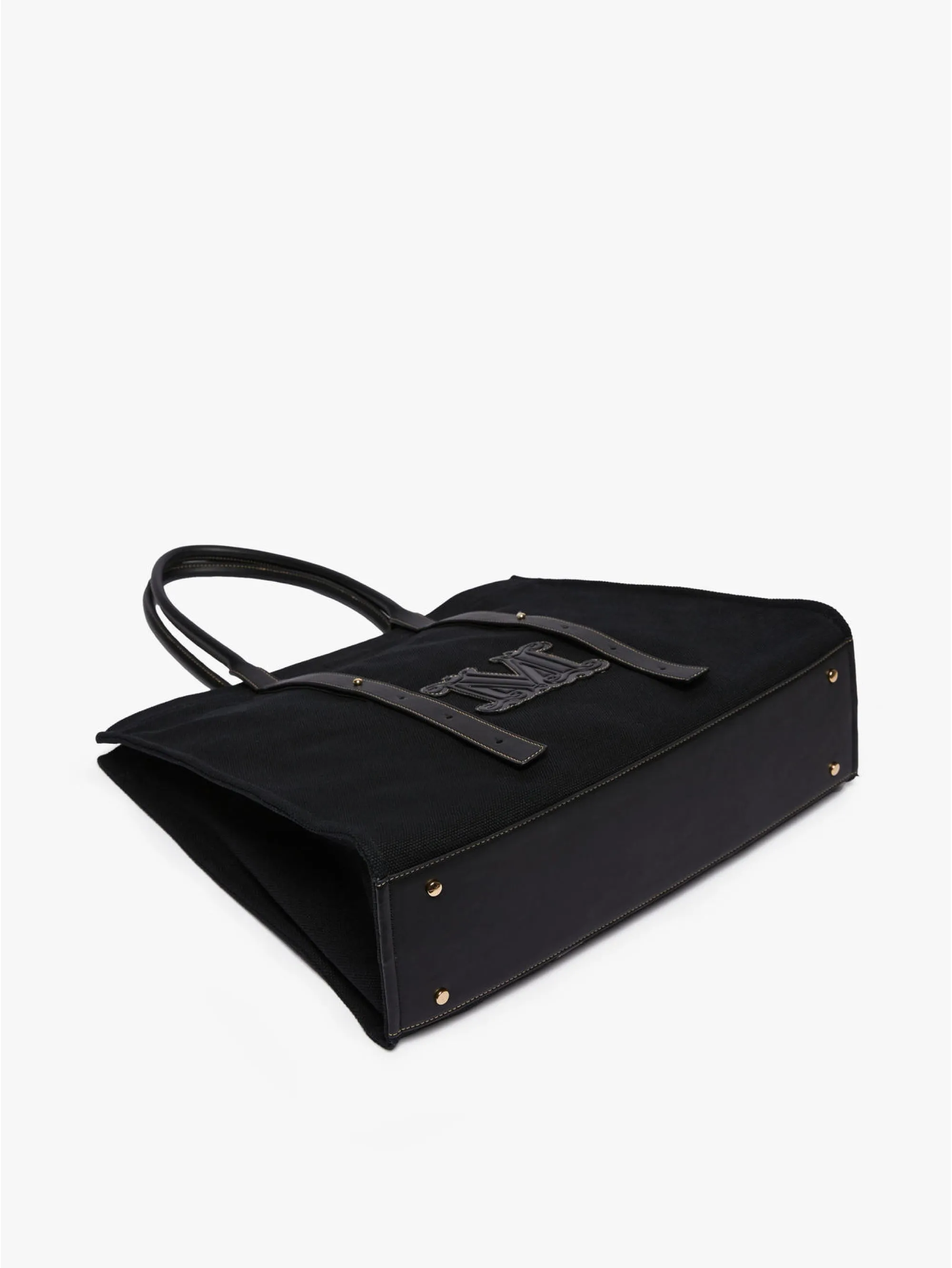 Shoppin Bag con Dettaglio Monogram Nero