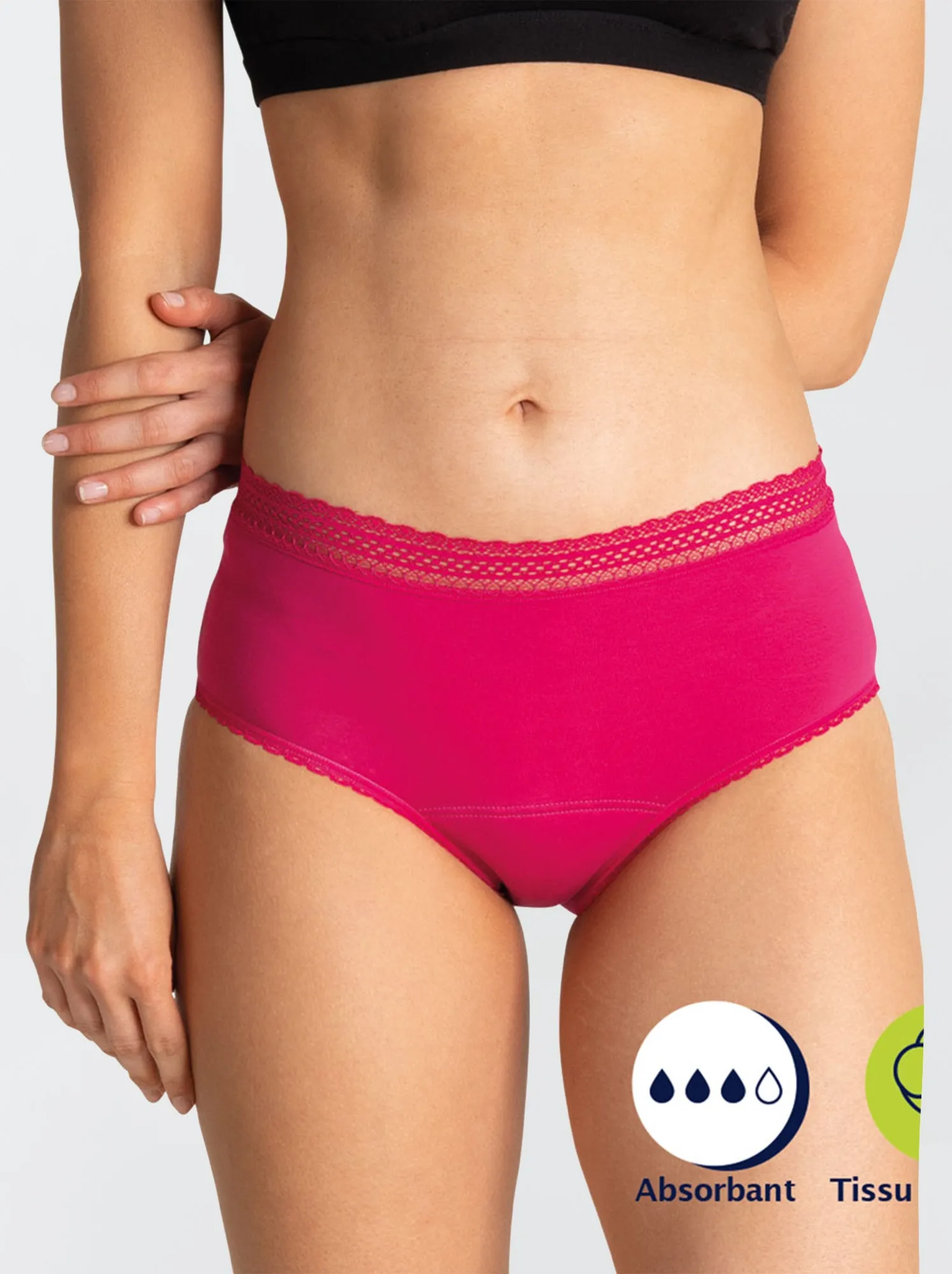 Slip per ciclo mestruale 'Athena' - ROSA