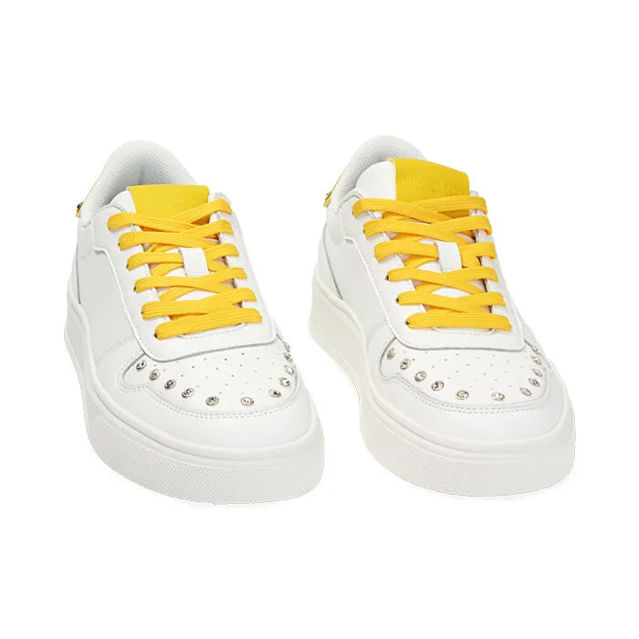 Sneakers bianco-giallo