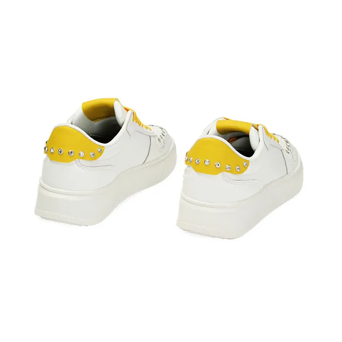 Sneakers bianco-giallo