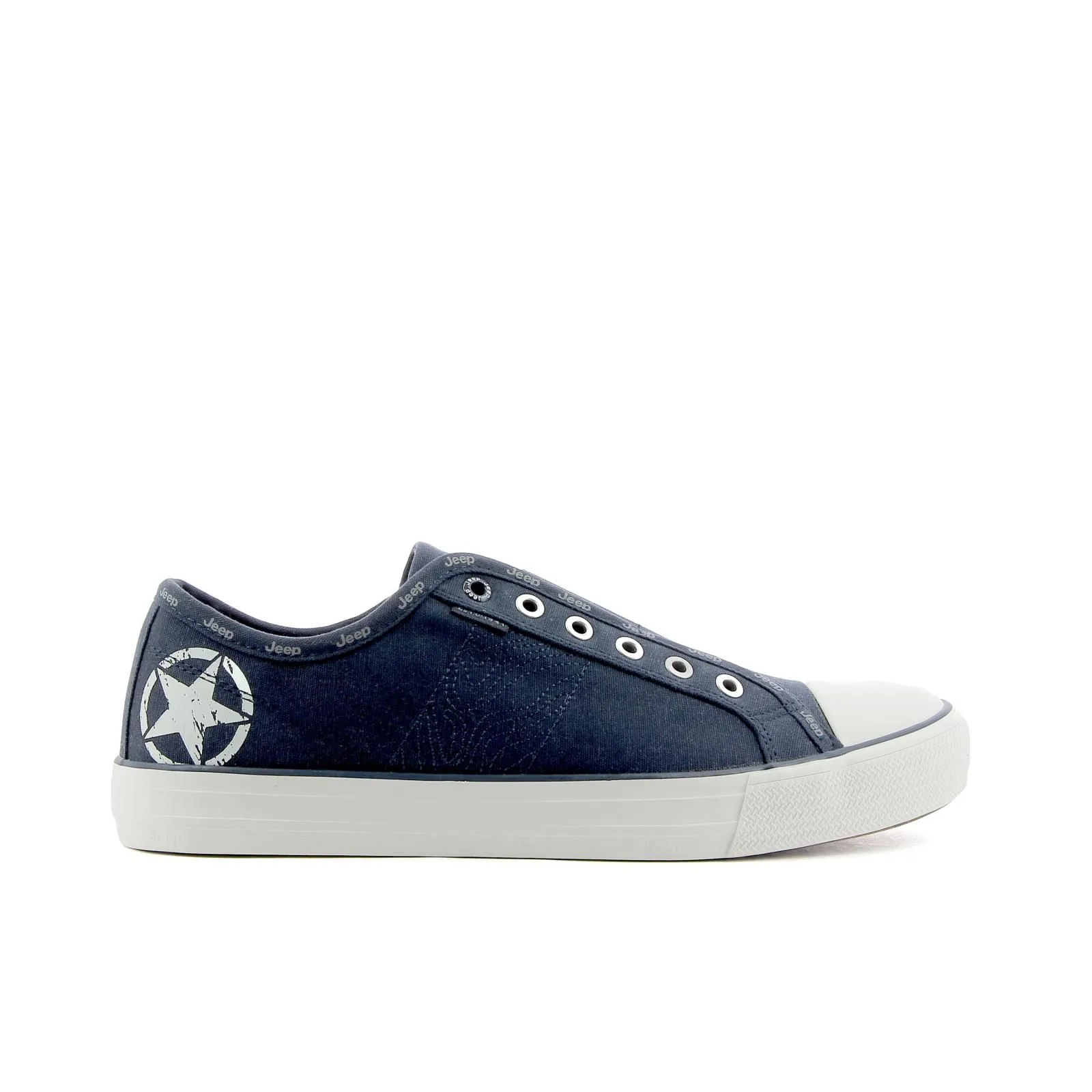 Sneakers blu scuro senza lacci