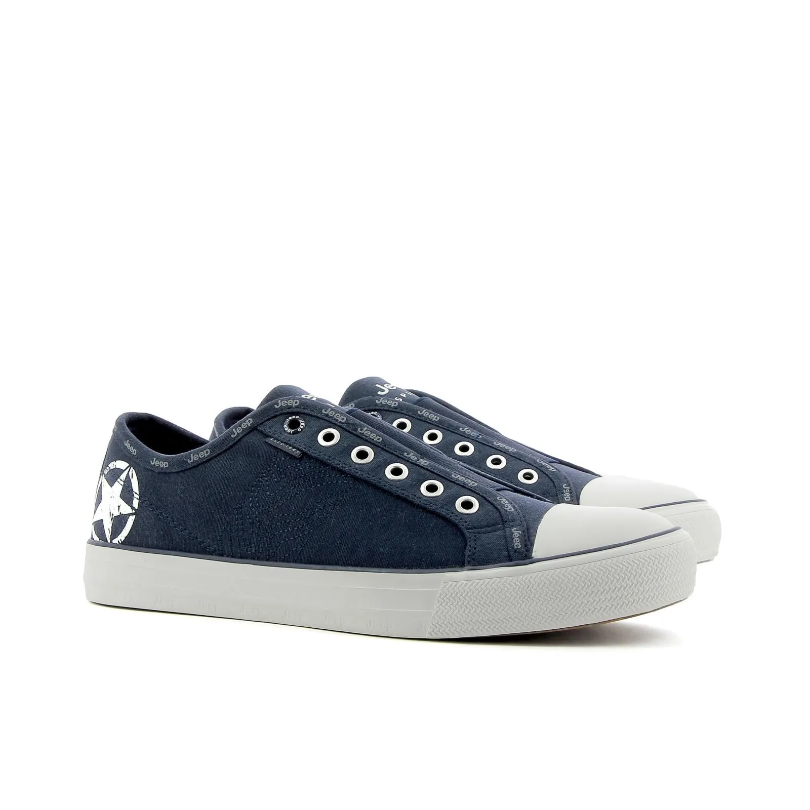 Sneakers blu scuro senza lacci