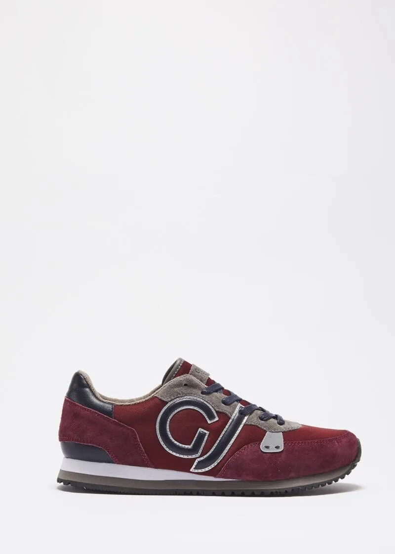 Sneakers in pelle rossa scamosciata