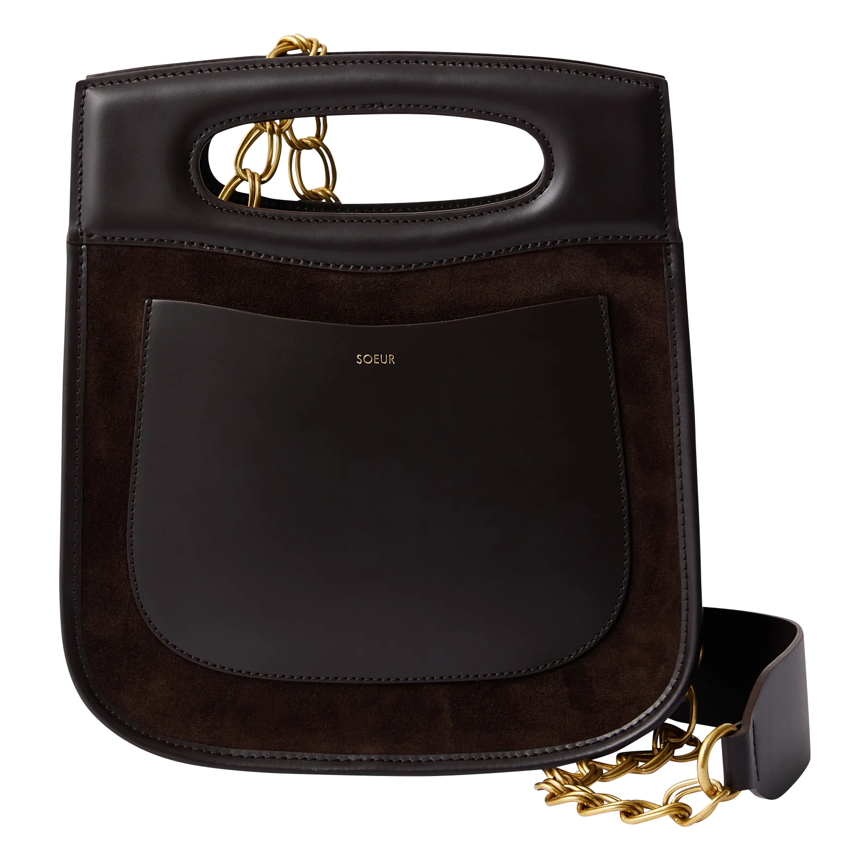  SOEUR   CHERI - Borsa a mano in pelle | Marrone