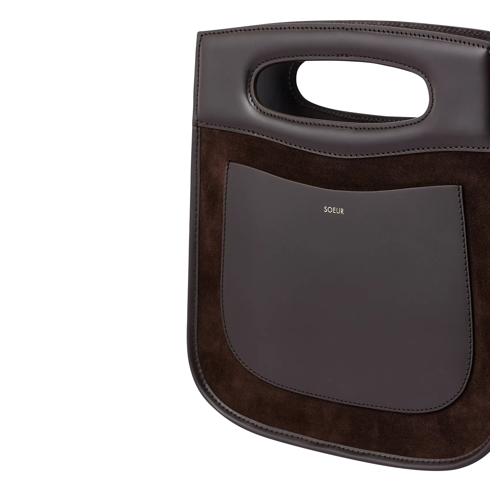  SOEUR   CHERI - Borsa a mano in pelle | Marrone