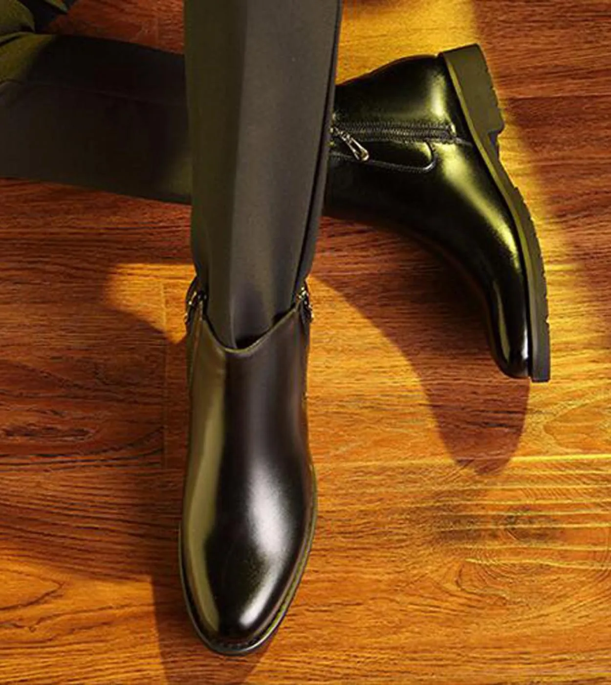 Stivali da uomo Zipper Designer Scarpe da cerimonia invernali da uomo Stivali di pelliccia britannici Stivali in vera pelle a pu