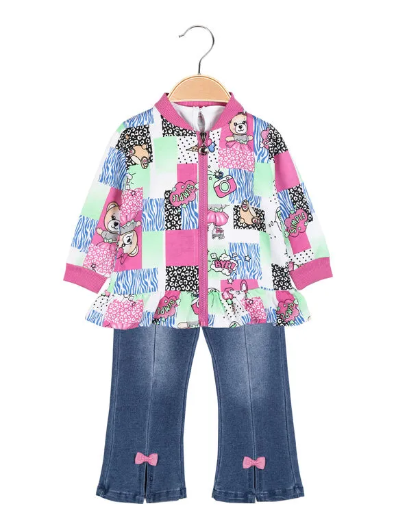 Sweet Junior Ensemble 3 pièces bébé fille avec sweat