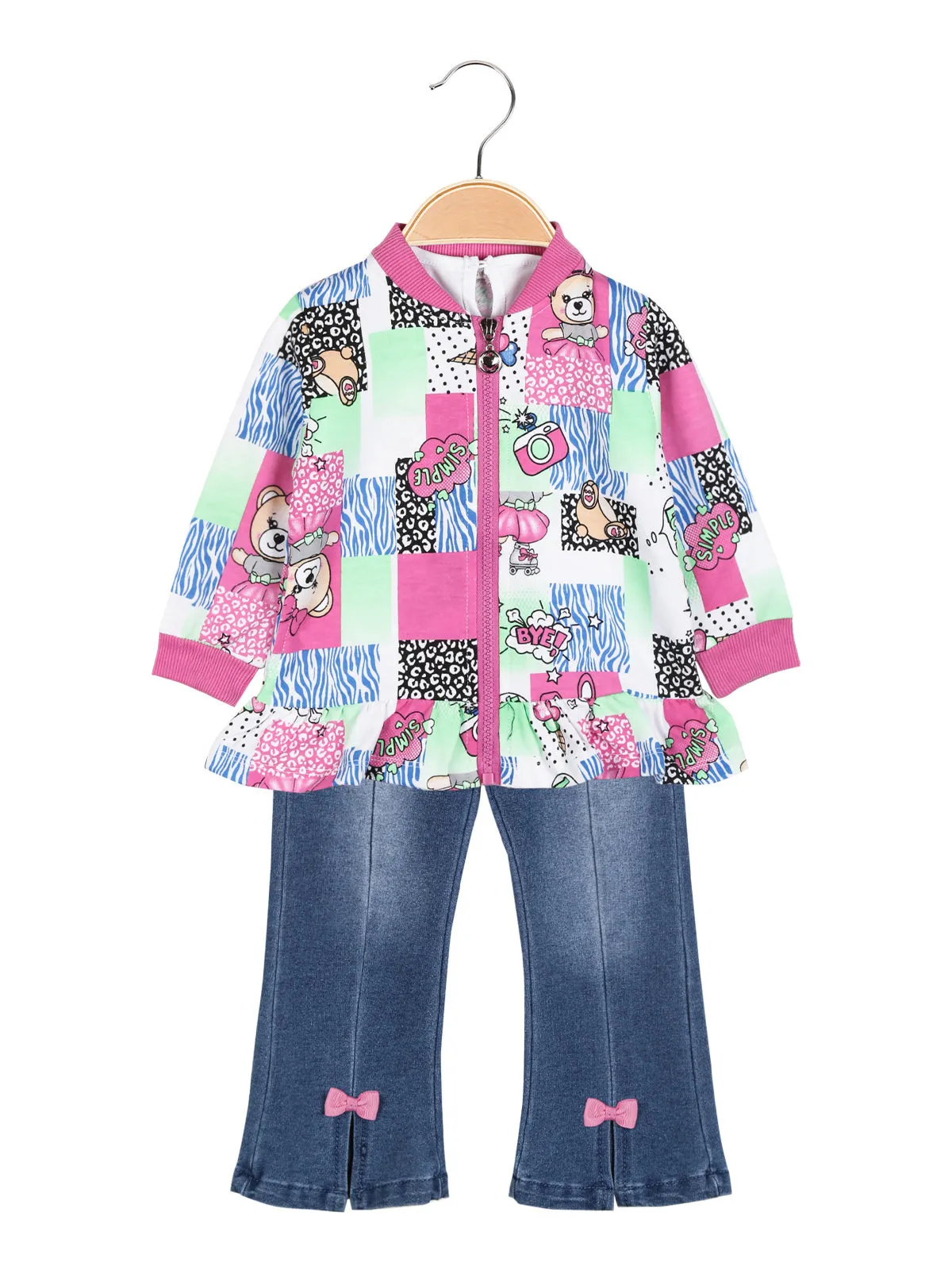 Sweet Junior Ensemble 3 pièces bébé fille avec sweat