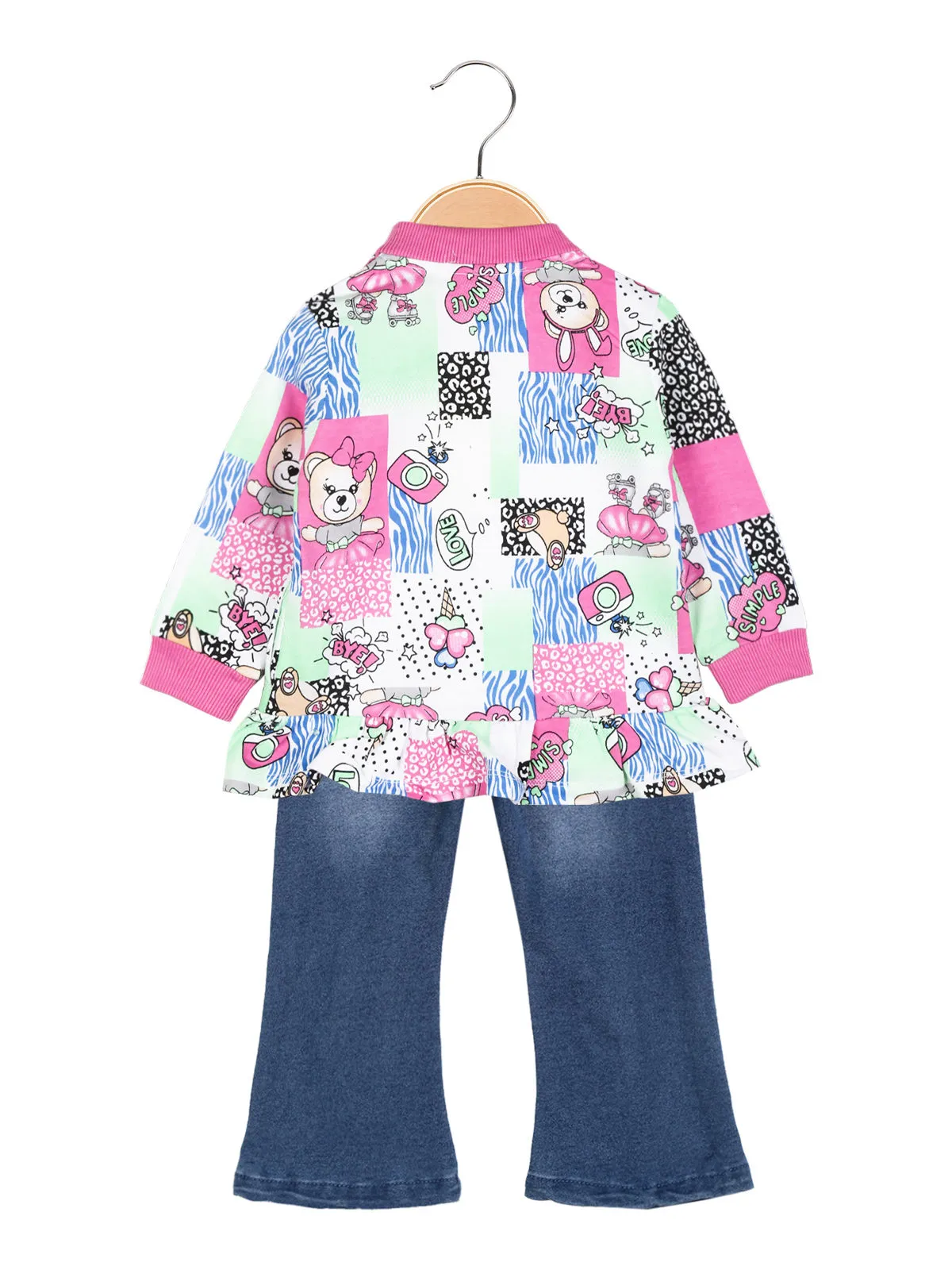 Sweet Junior Ensemble 3 pièces bébé fille avec sweat