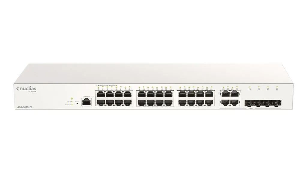 Switch Nuclias Cloud D-Link Gigabit, 10/100/1000Mbit/s, 28 porte, Montaggio rack , No