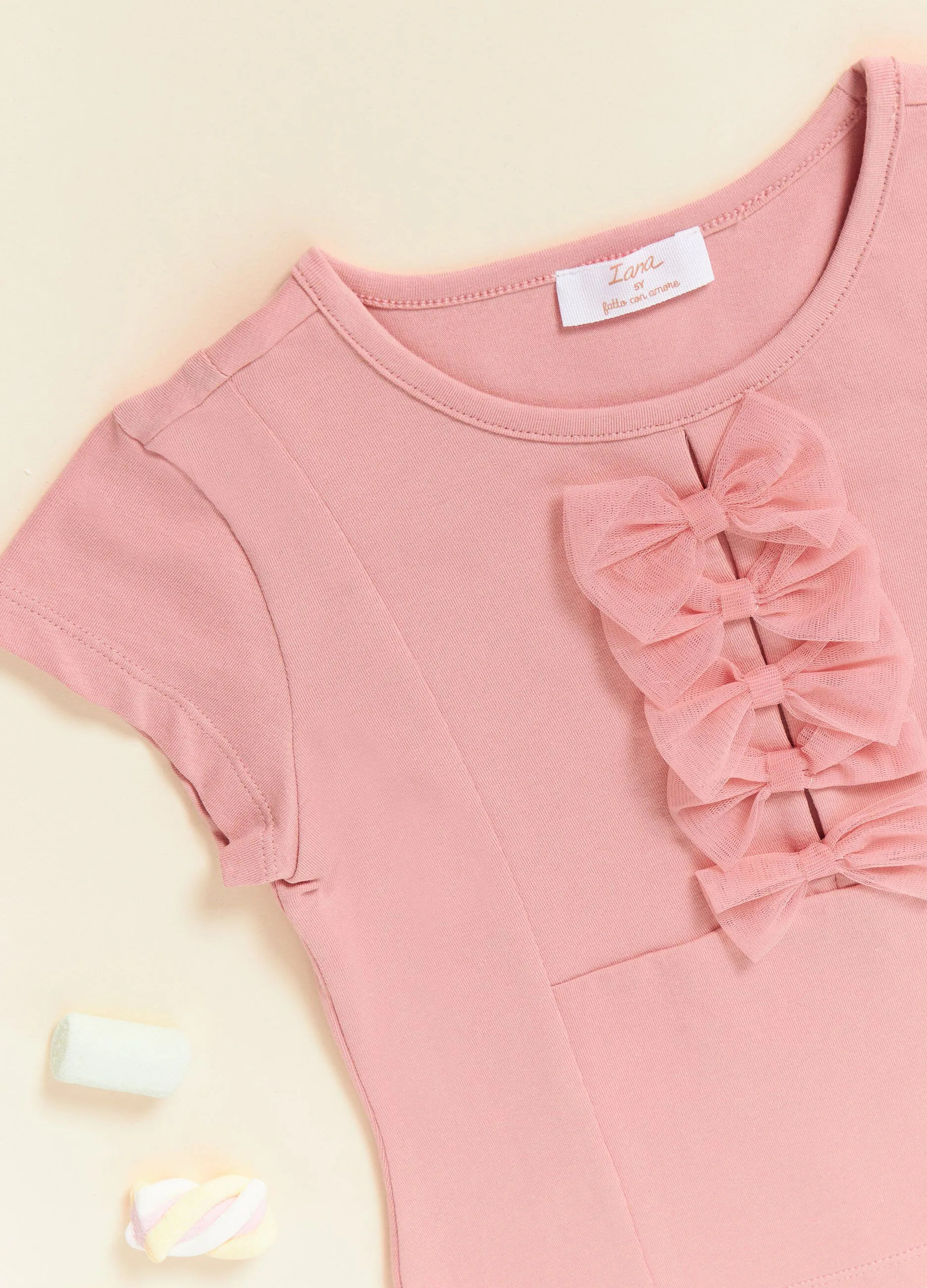 T-shirt con fiocchi in tulle IANA