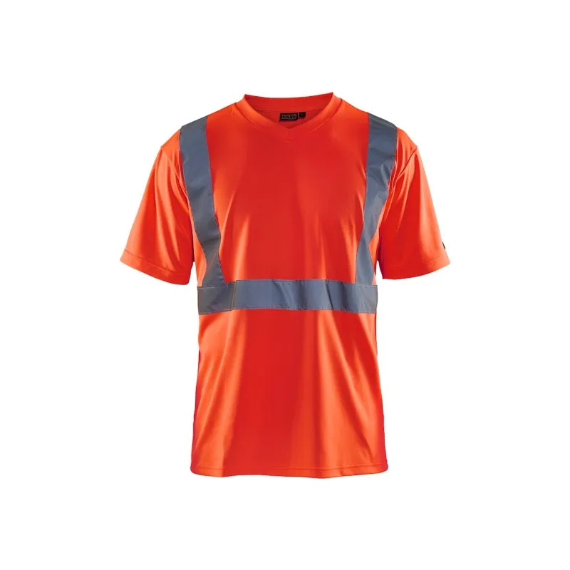 T-Shirt da Lavoro Alta Visibilità Blaklader scollo a V maniche corte 331310093300L