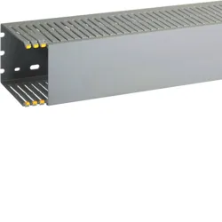 T1-EN 80x100 G Canaletta con coestruso morbido modulo 10 feritoia 4, Grigio (2 METRI) - BOCCHIOTTI B02587 