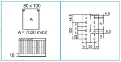 T1-EN 80x100 G Canaletta con coestruso morbido modulo 10 feritoia 4, Grigio (2 METRI) - BOCCHIOTTI B02587 