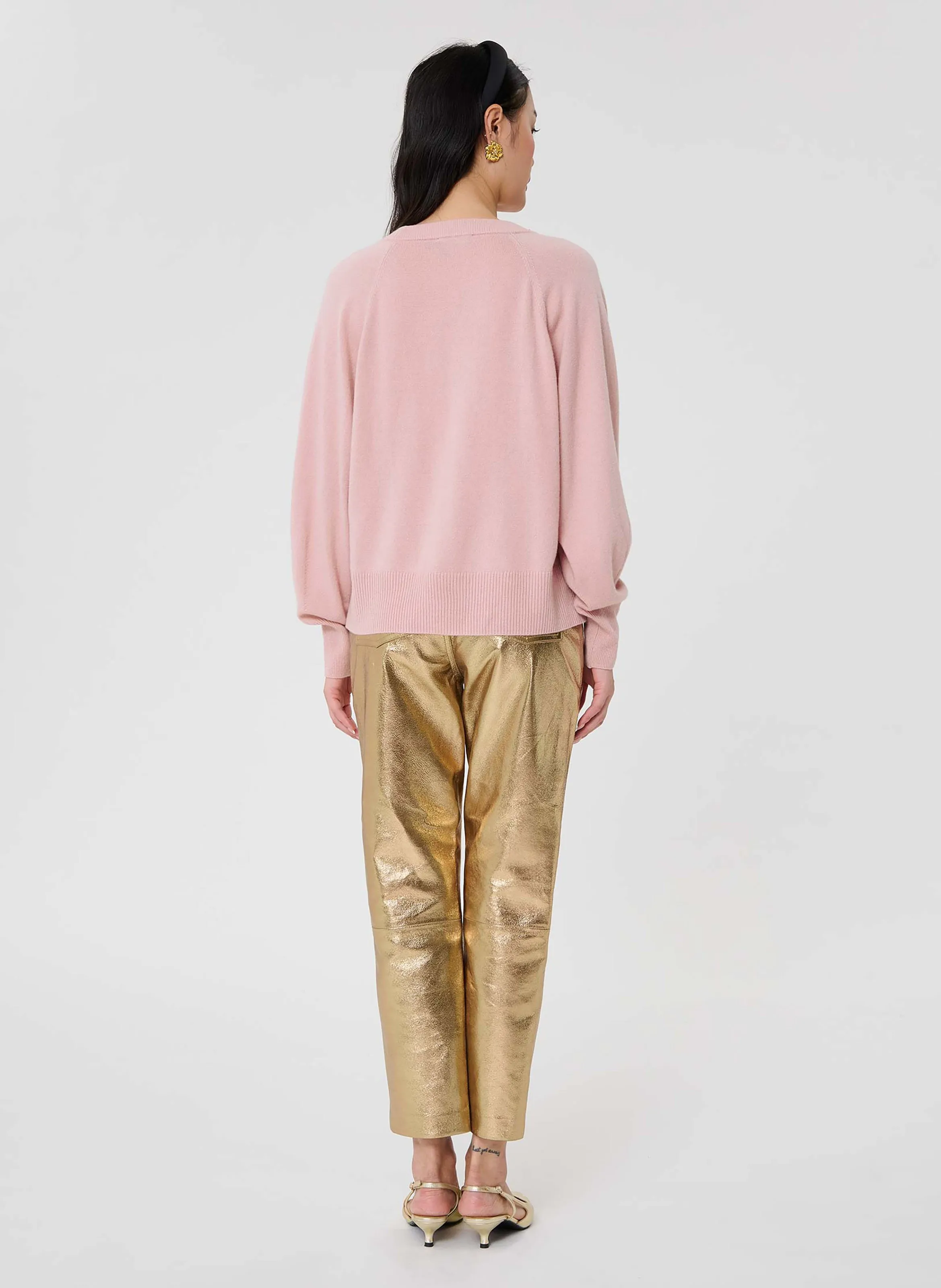  TARA JARMON   PAZ - Maglione collo a V in cachemire | Rosa