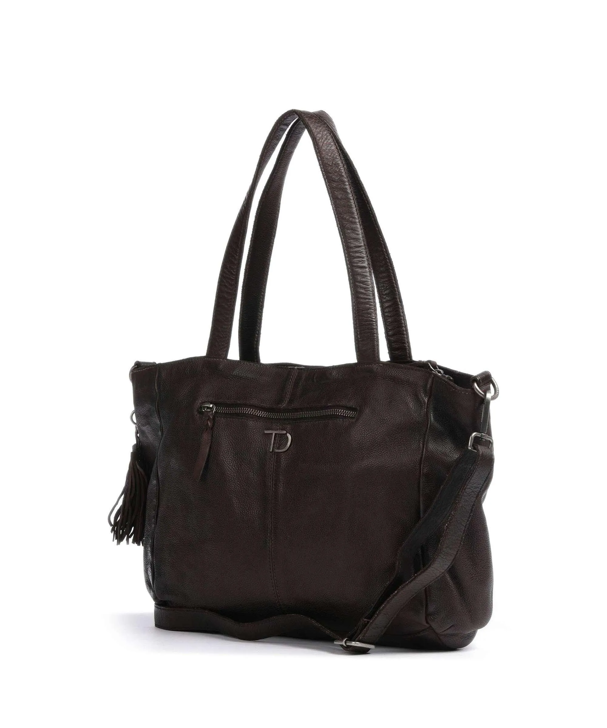  Taschendieb Wien Dorotheagasse 2 Borsa a spalla pelle di vacchetta grana cioccolato  