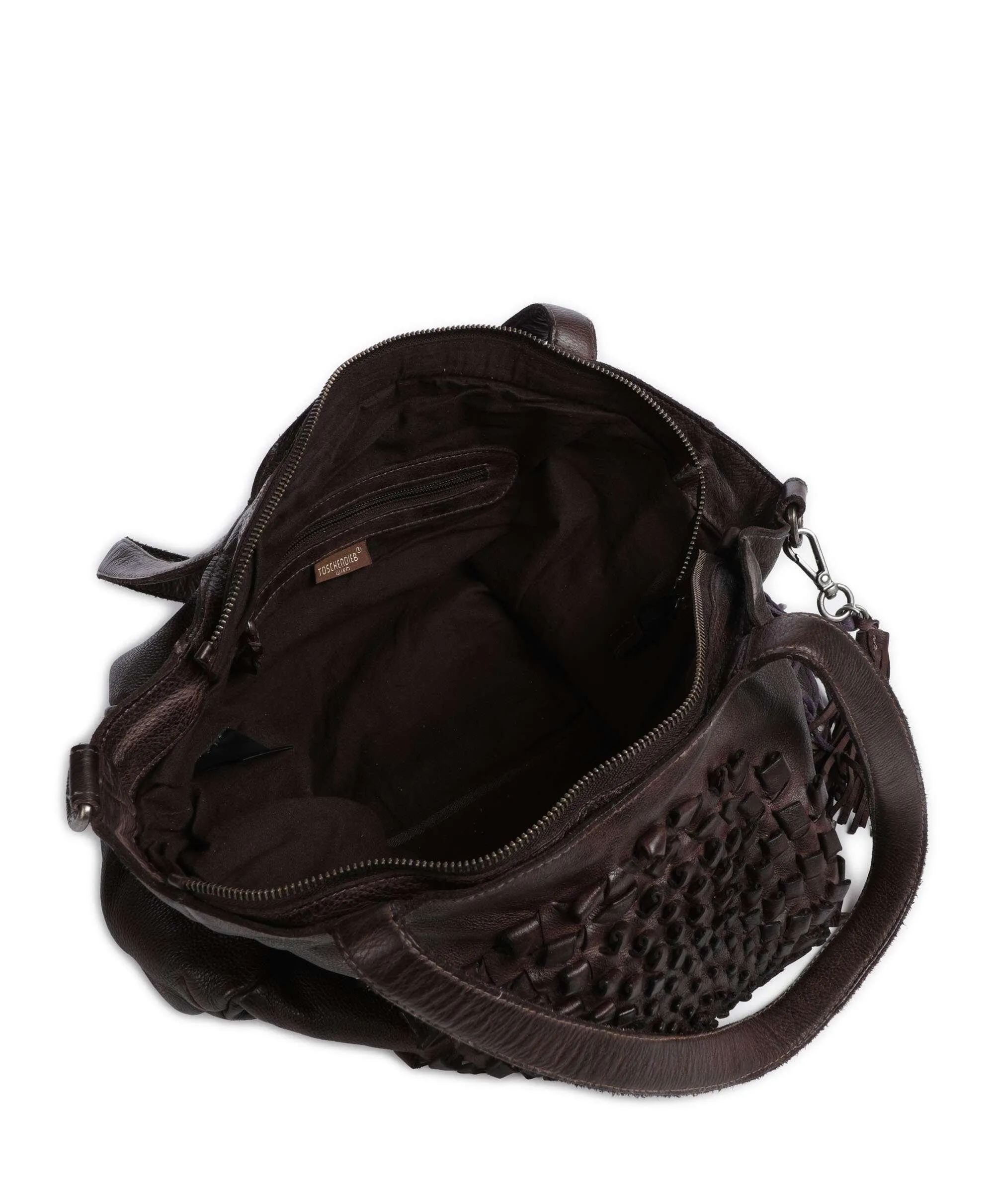  Taschendieb Wien Dorotheagasse 2 Borsa a spalla pelle di vacchetta grana cioccolato  