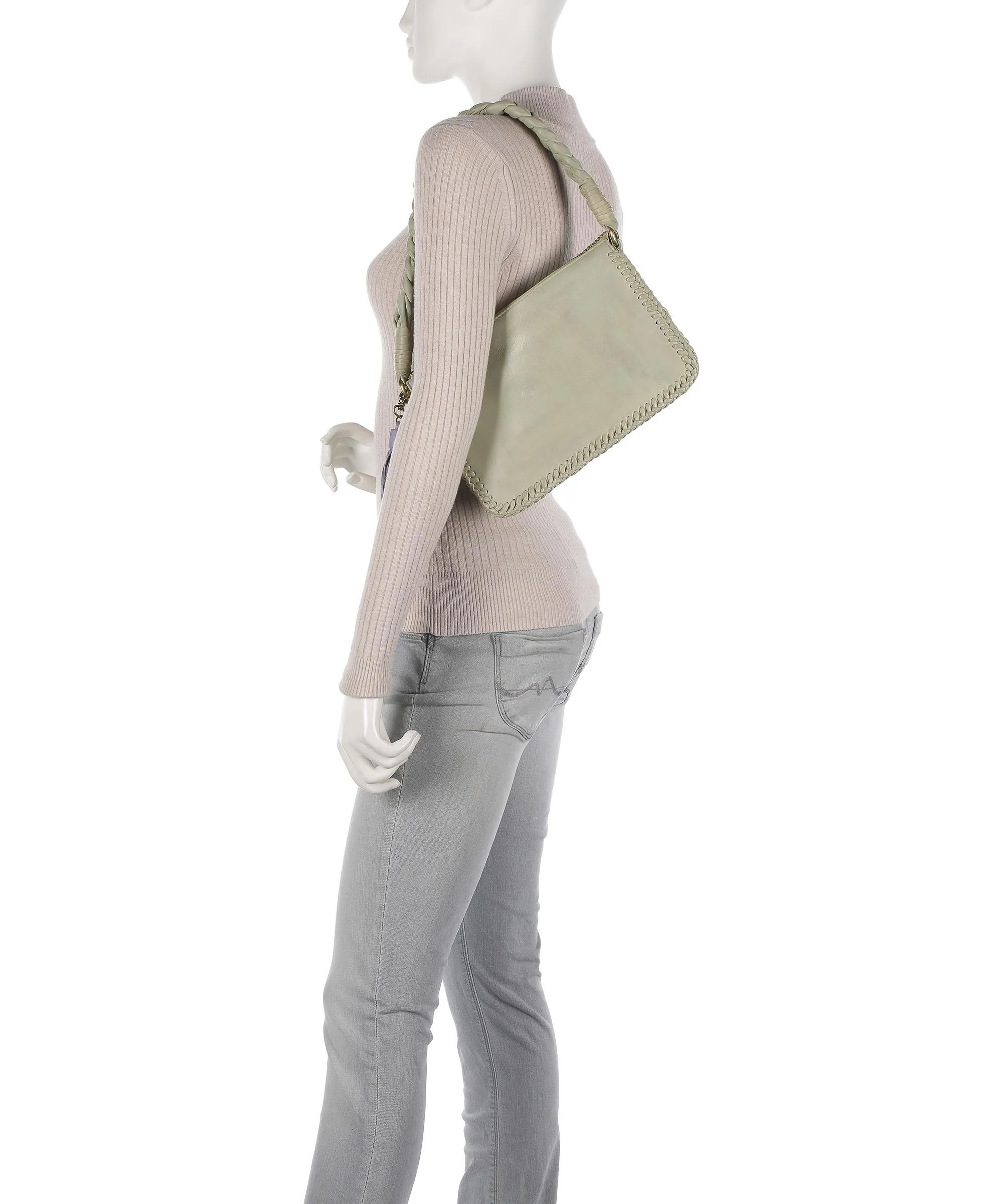  Taschendieb Wien Fürstengasse 3 Borsa a spalla pelle di pecora verde menta  