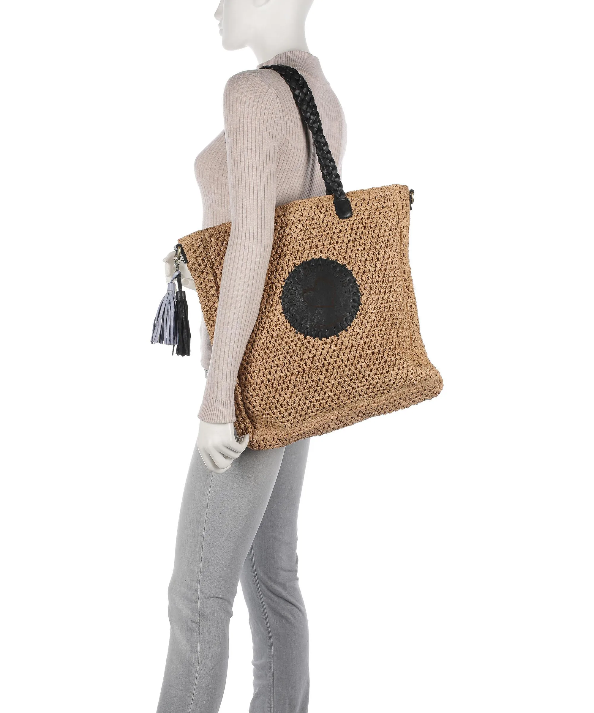  Taschendieb Wien Strandgasse 2 Borsa shopper libro natura/nero  