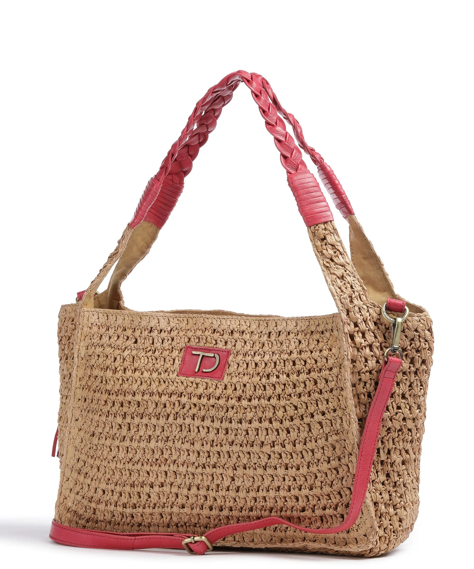  Taschendieb Wien Strandgasse 3 Borsa shopper libro beige/rosso  