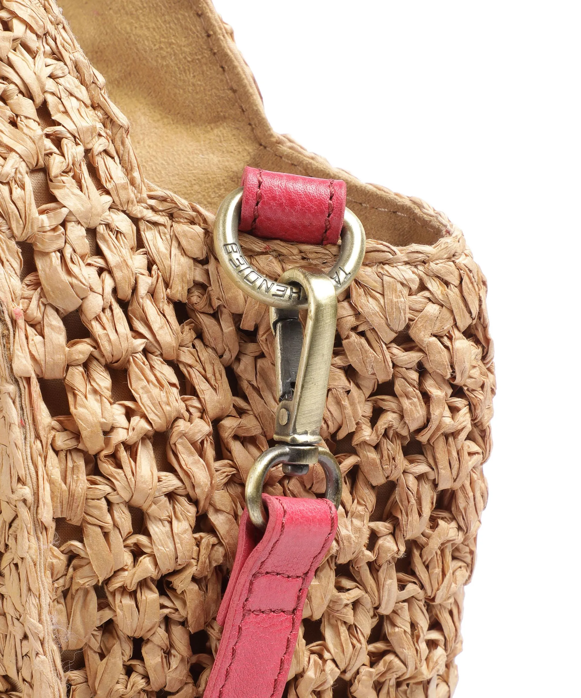  Taschendieb Wien Strandgasse 3 Borsa shopper libro beige/rosso  