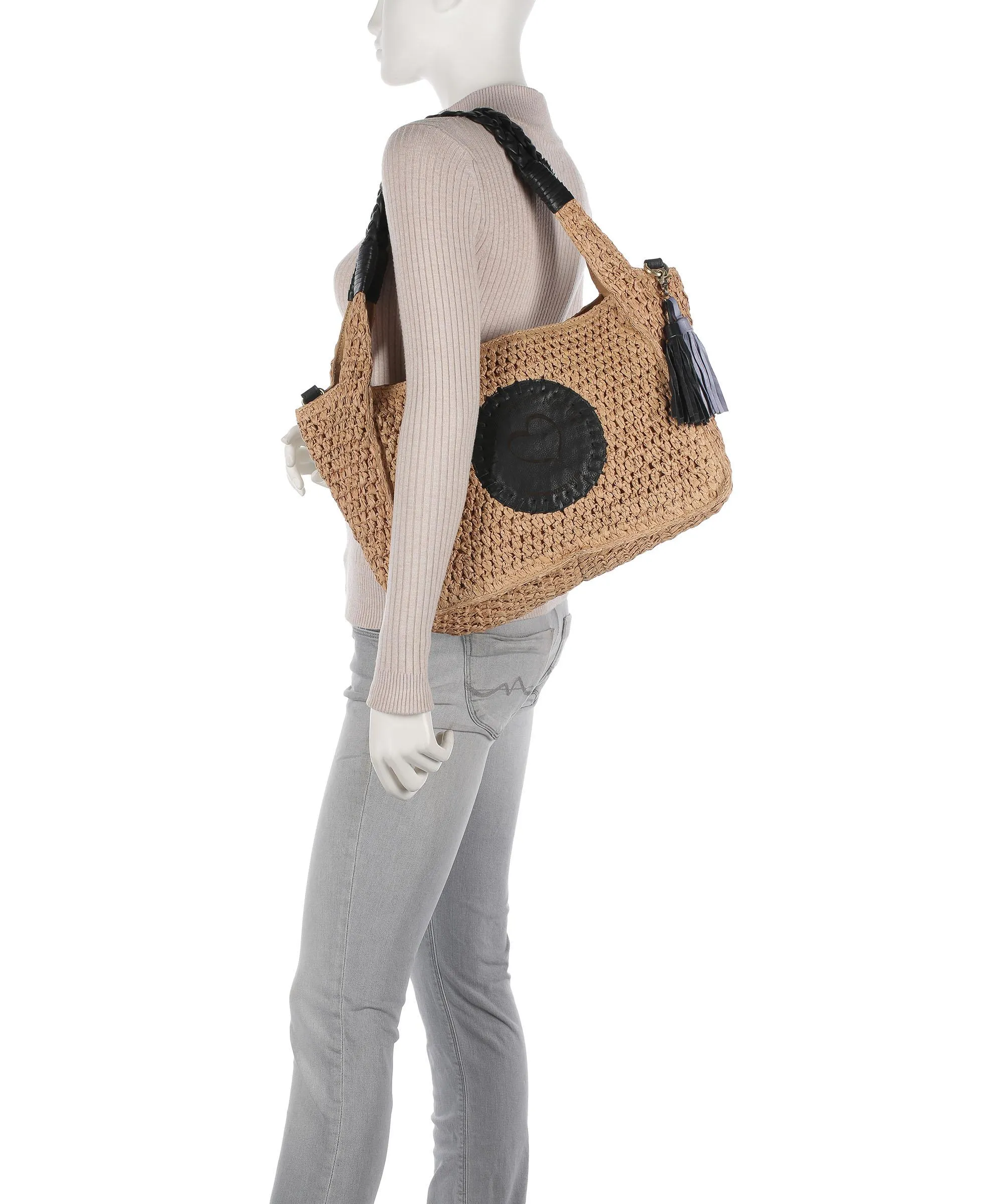  Taschendieb Wien Strandgasse 3 Borsa shopper libro natura/nero  
