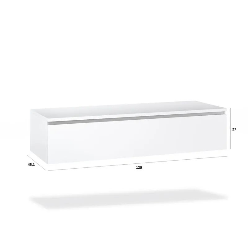 TFT Home Base con top 1 cassetto YOKA, bianco pietra