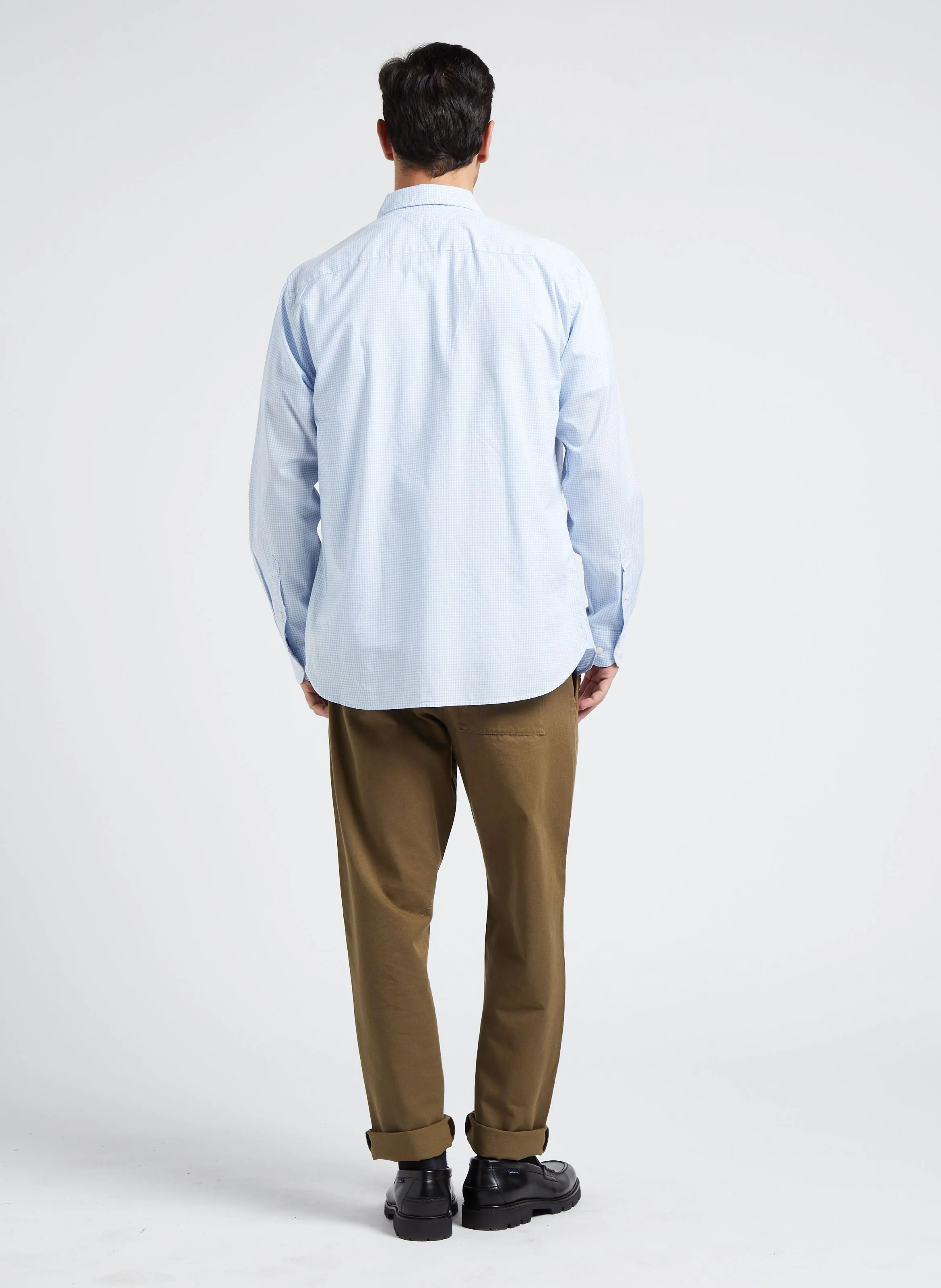  THINKING MU   Pantaloni dritti in cotone biologico | Verde