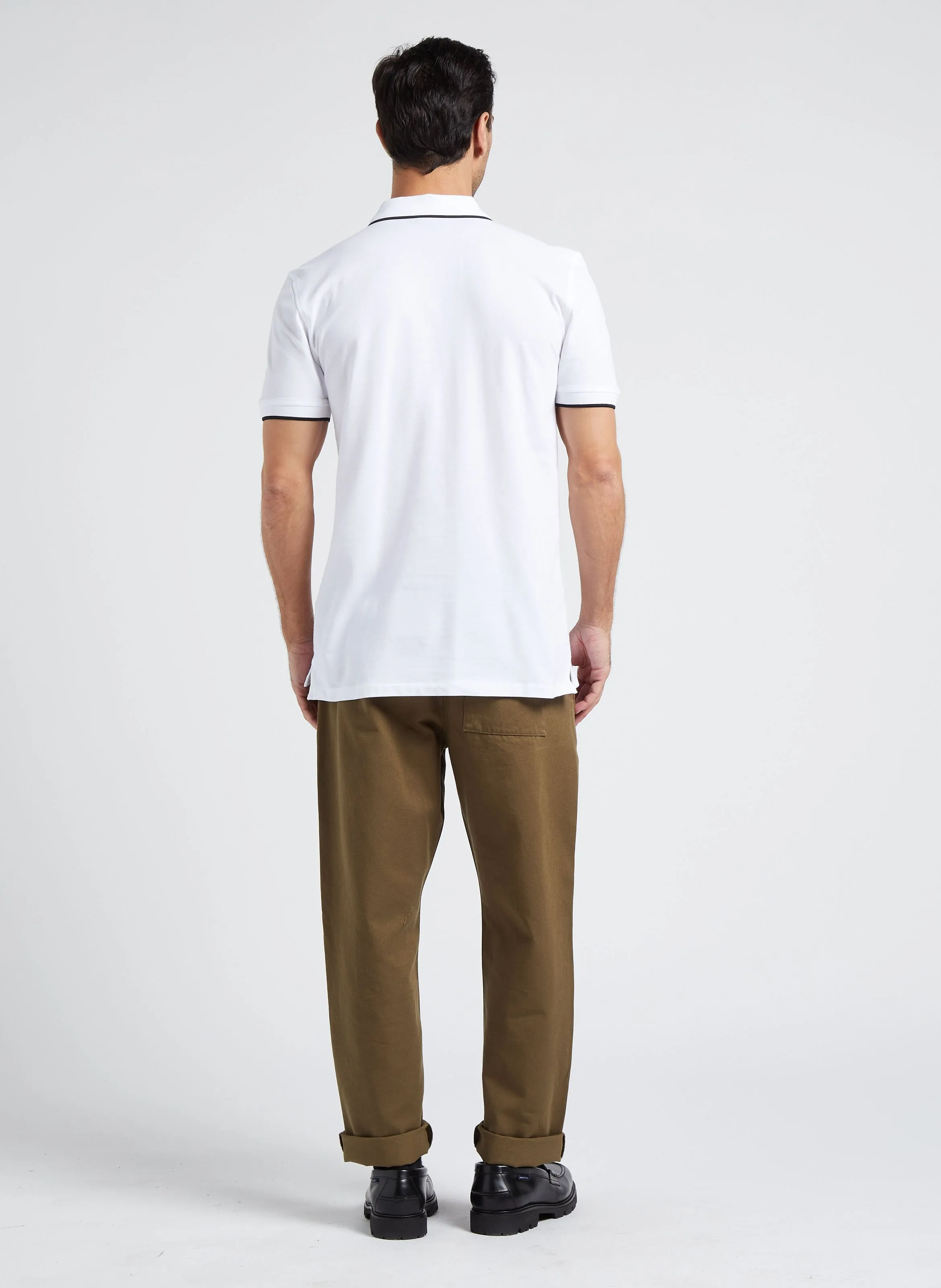  THINKING MU   Pantaloni dritti in cotone biologico | Verde