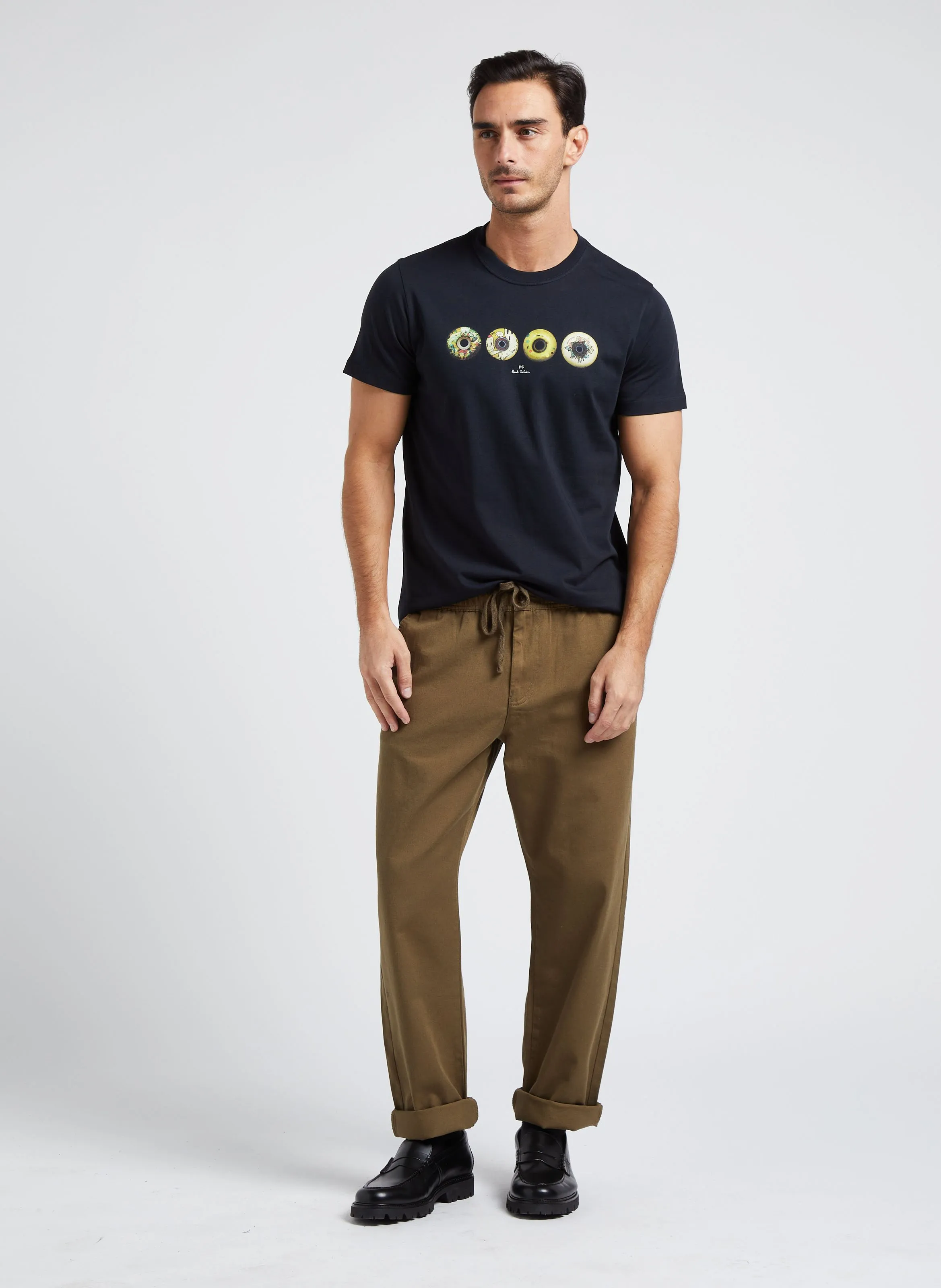  THINKING MU   Pantaloni dritti in cotone biologico | Verde