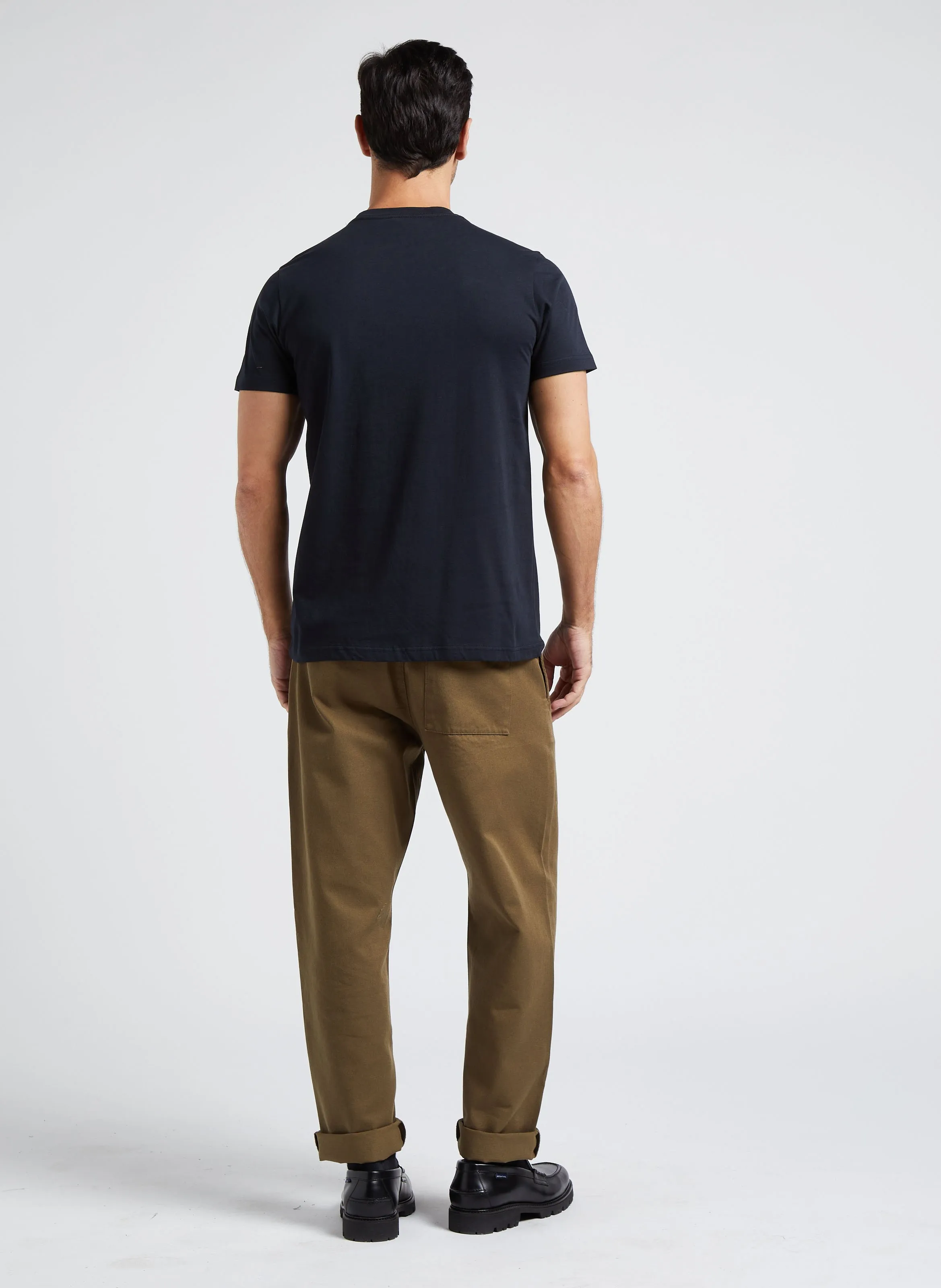  THINKING MU   Pantaloni dritti in cotone biologico | Verde