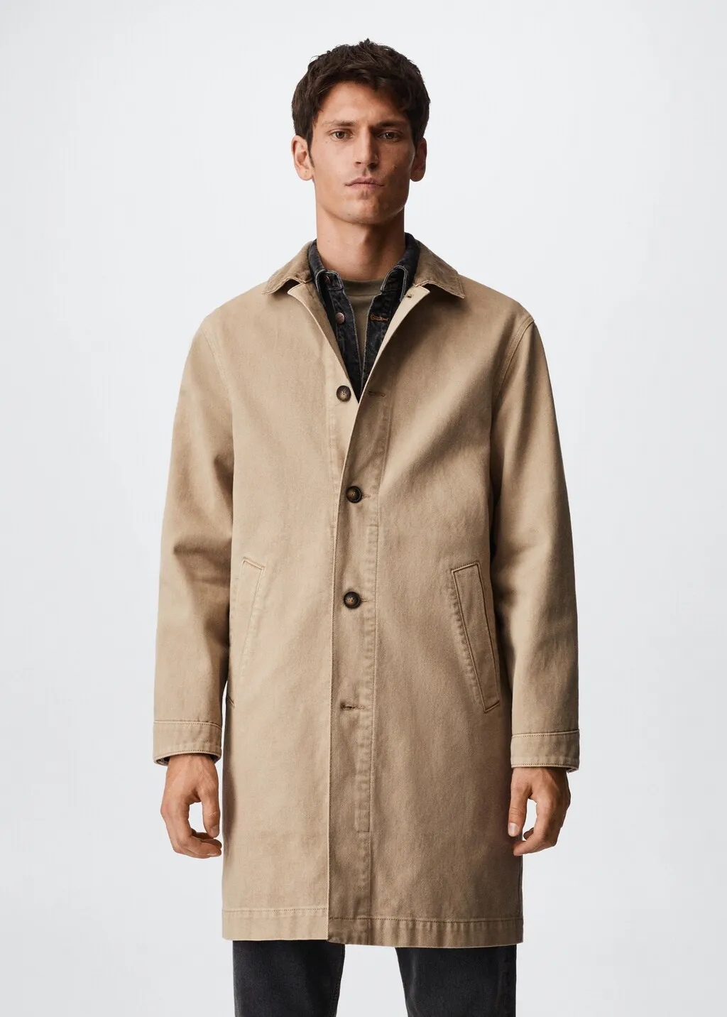 Trench tessuto denim
