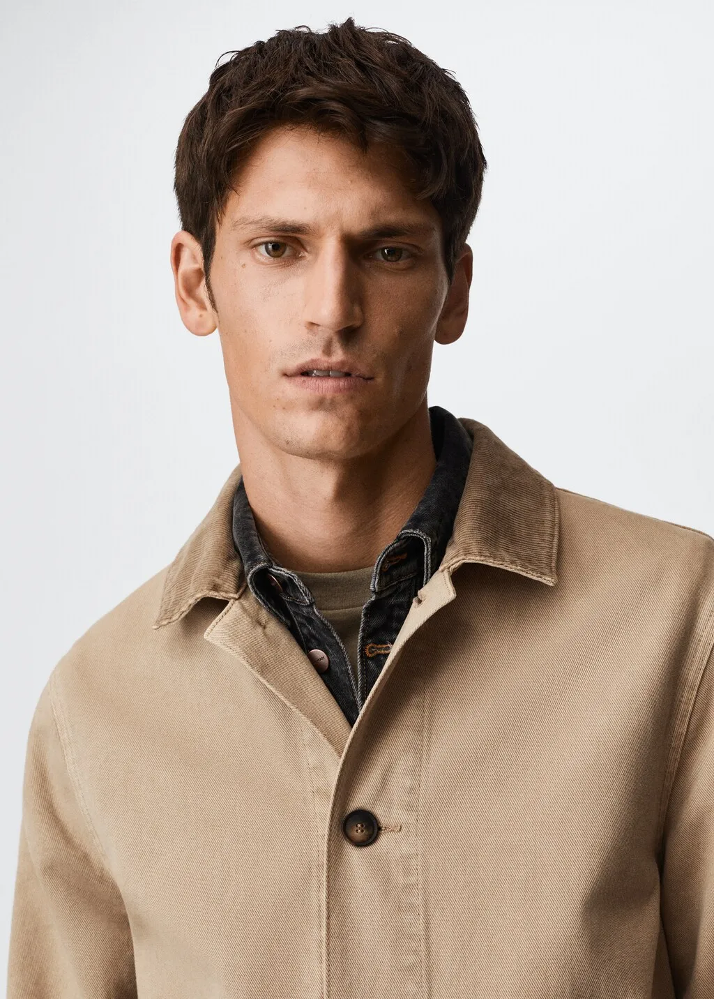 Trench tessuto denim
