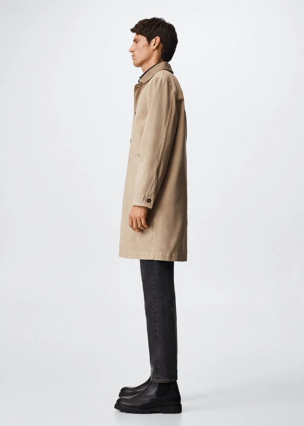 Trench tessuto denim