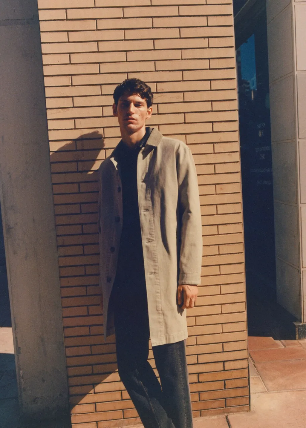 Trench tessuto denim