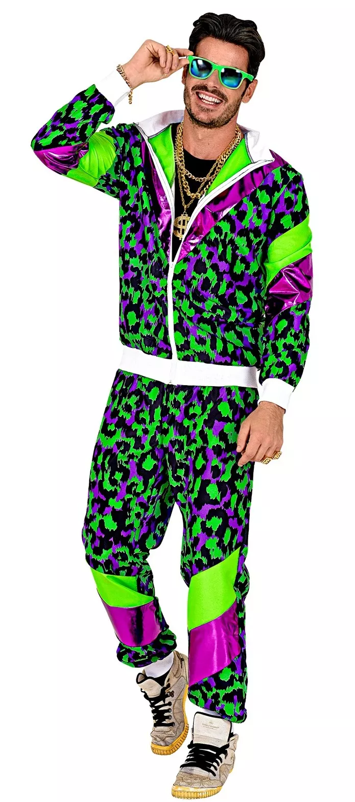 Tuta verde animalier