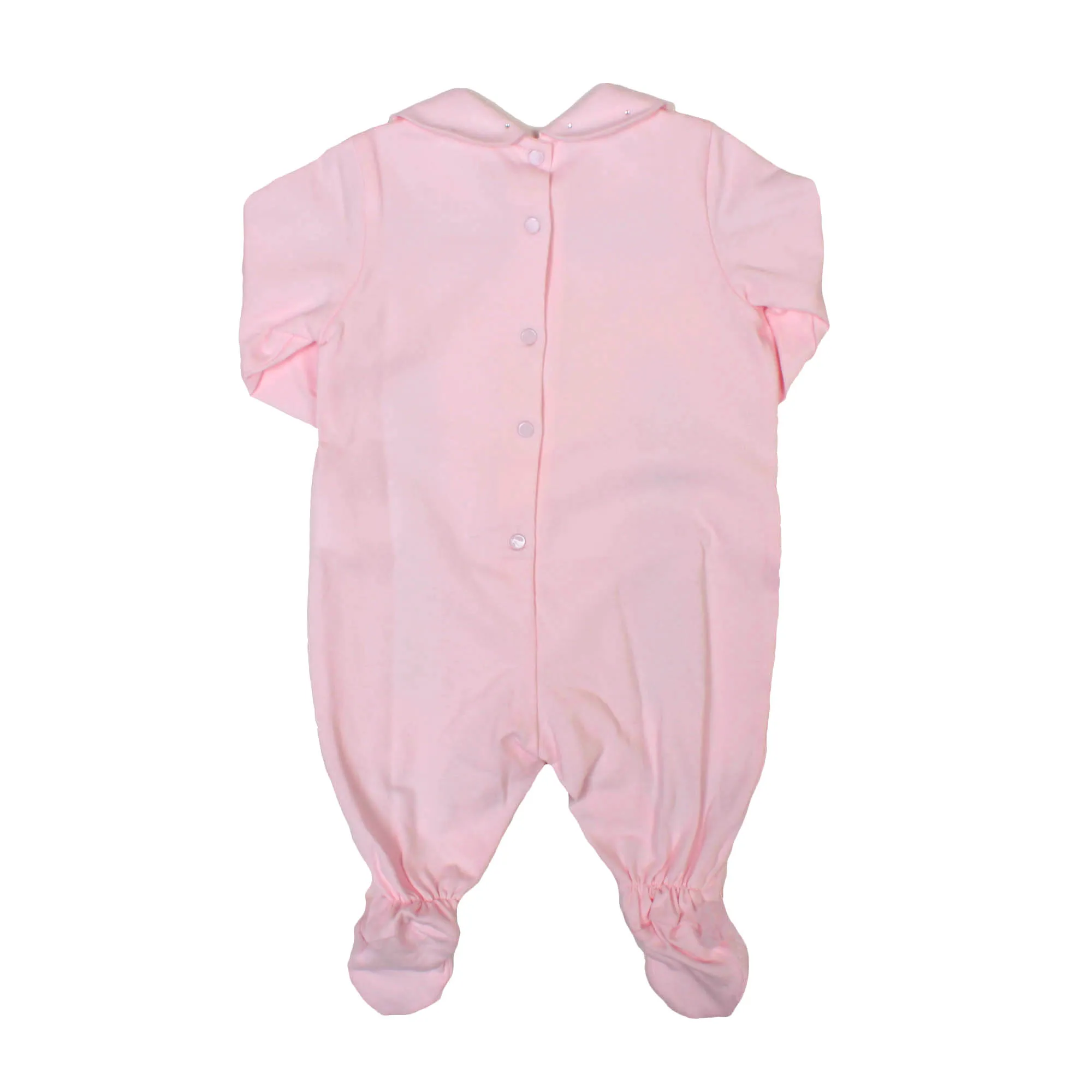 Tutina In Cotone Rosa Delicato Con Tulle