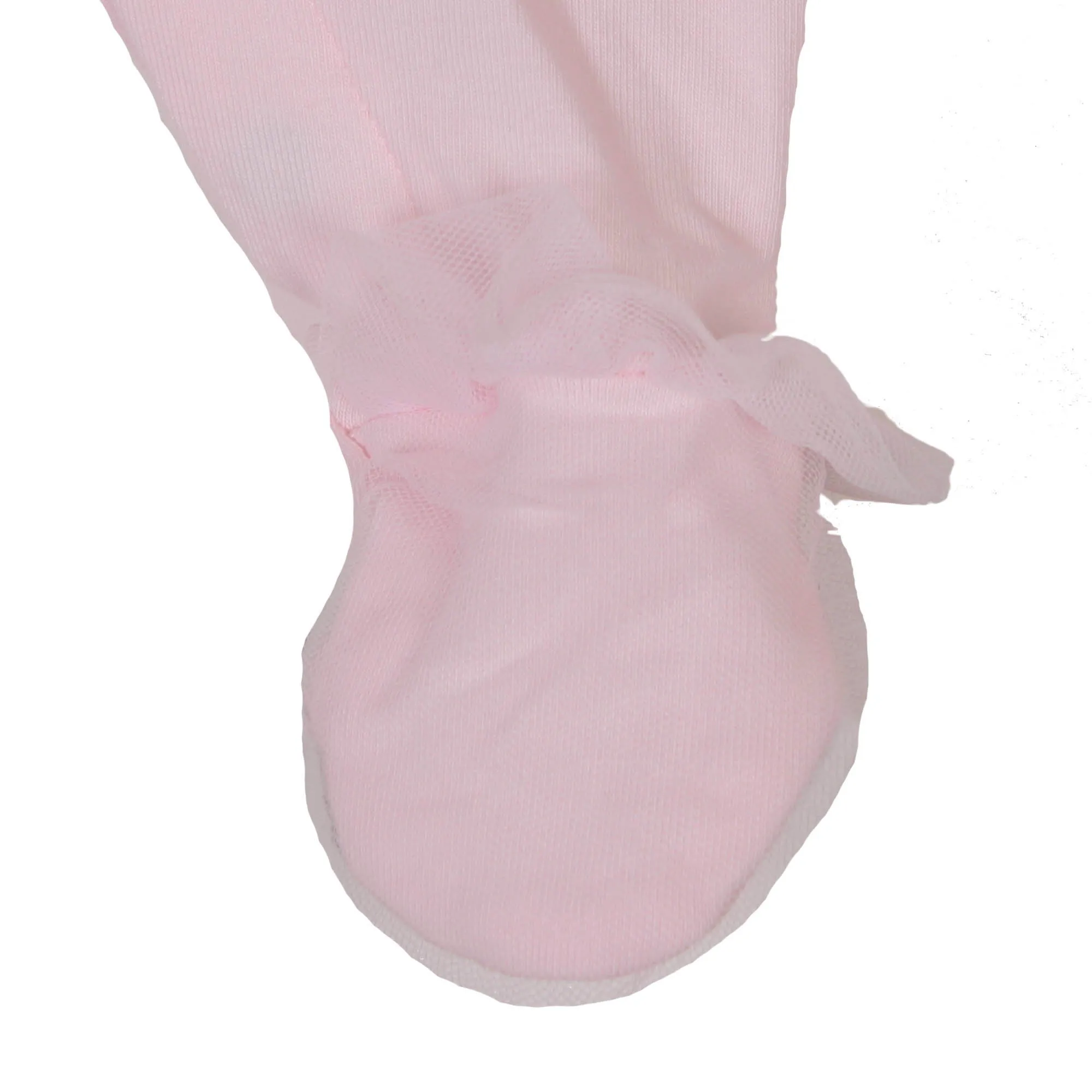Tutina In Cotone Rosa Delicato Con Tulle