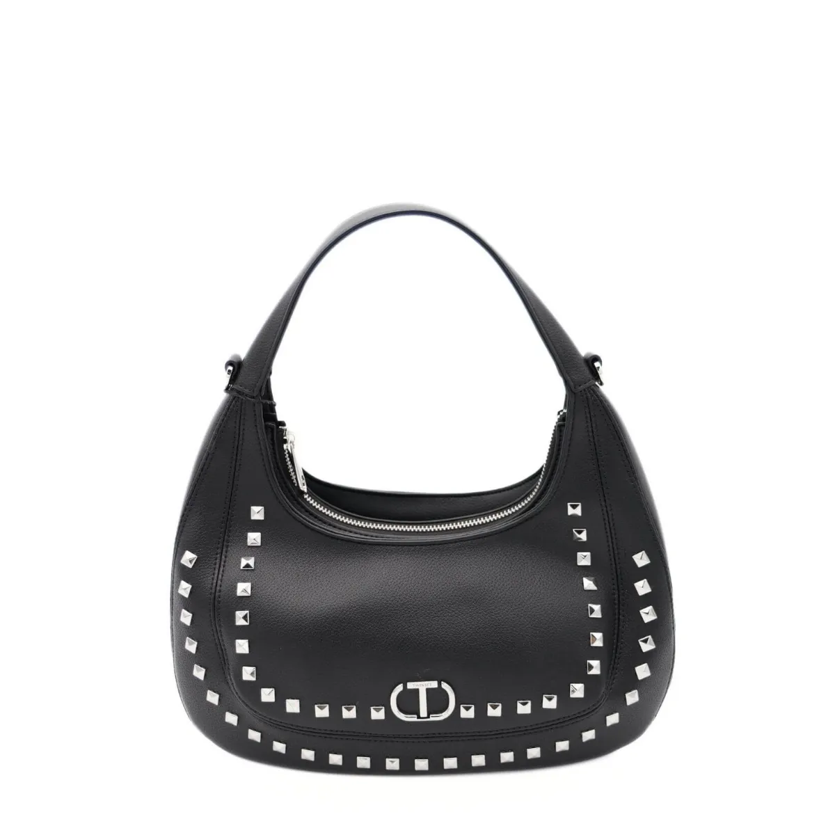 TWINSET BORSA HOBO TB7064 BORCHIE NERO  