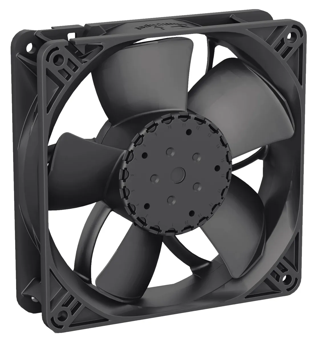Ventola assiale in c.c. ebm-papst 4300 N - S-Panther, 220m³/h, 24 V c.c., 119 x 119 x 32mm