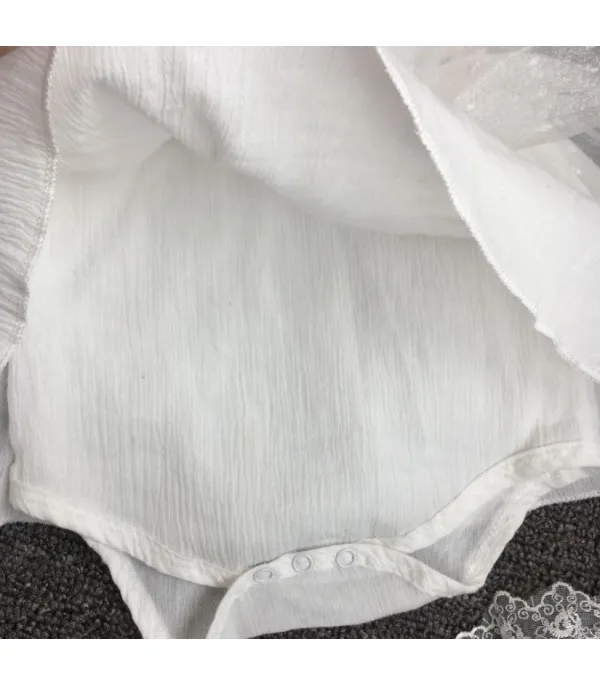 Vestitino baby littepois white