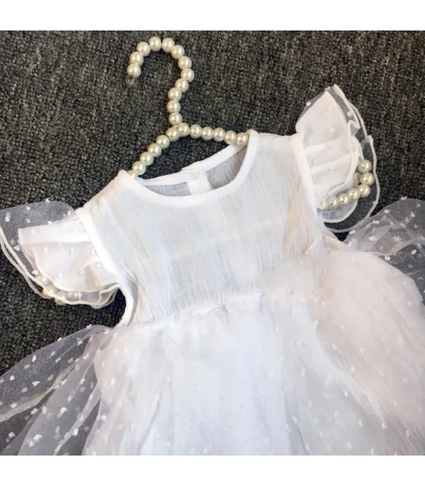 Vestitino baby littepois white