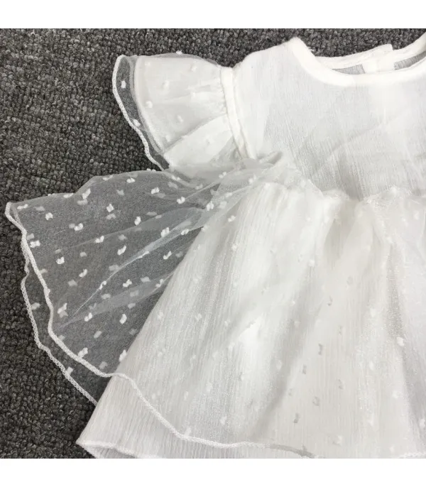 Vestitino baby littepois white