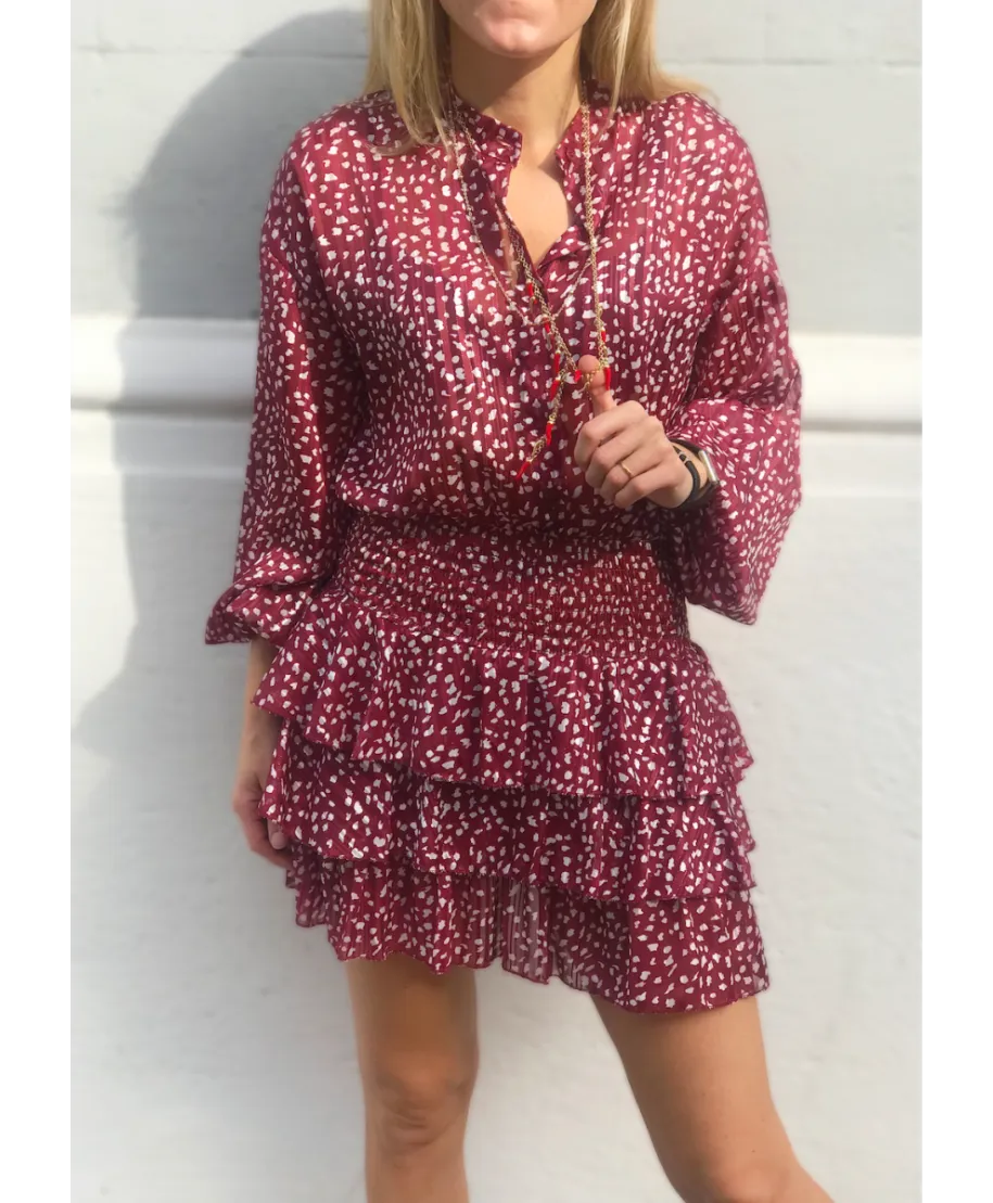 Vestito donna, corto - Manica lunga - Rosso
