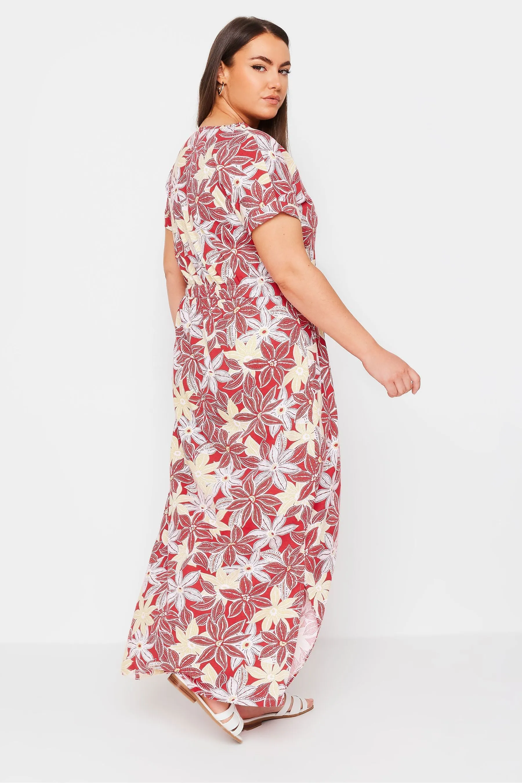 Yours Curve - Abito maxi con coulisse e spacco laterale